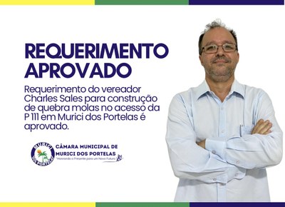Câmara Municipal aprova pedido para construção de quebra-molas no acesso à PI-111 em Murici dos Portelas.