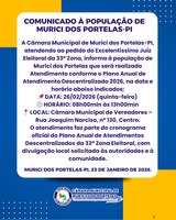 COMUNICADO OFICIAL: Atendimento Descentralizado da Justiça Eleitoral em Murici dos Portelas